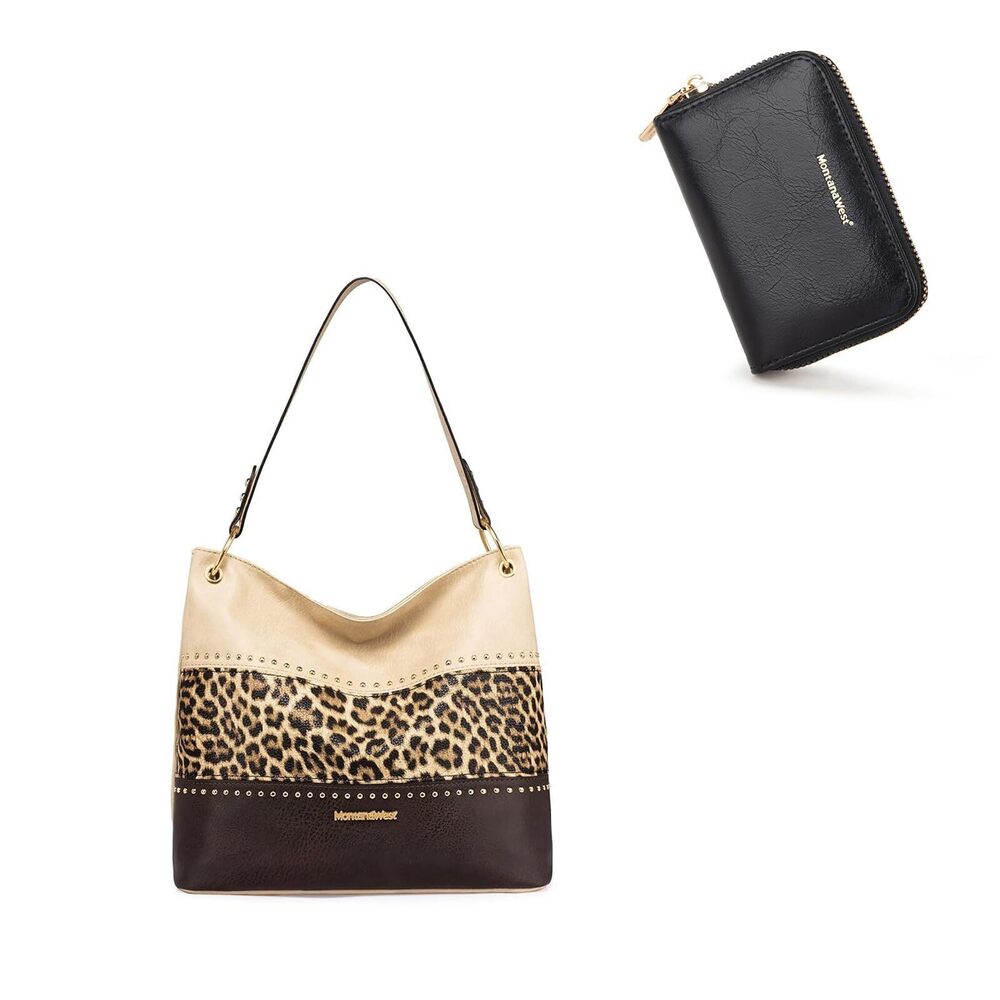 7077 2 Pack Hobo Bag Purse and Small Credit Card Holder